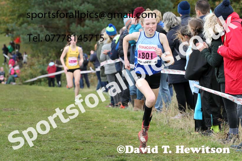 Girls under-15s 2021 National Cross Country Relays, Berry Hill Park, Mansfield. Photo: David T. Hewitson/Sports for All Pics